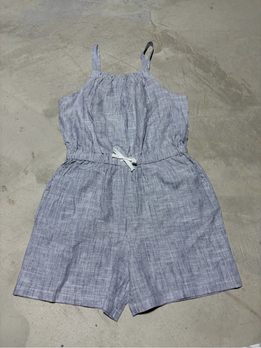 Splendid NWT Girls Blue Striped Romper 12 MSRP$74